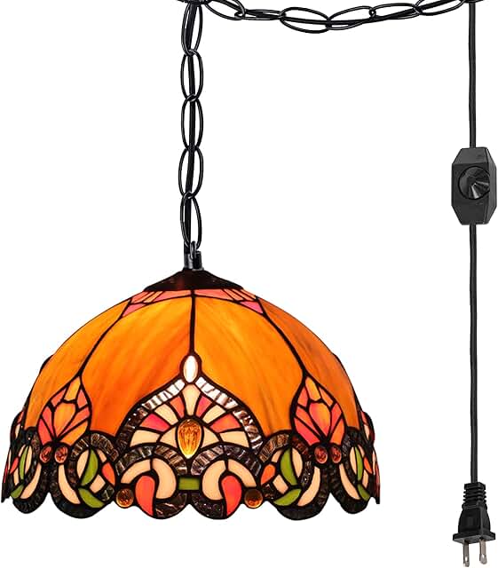 hanging lamps that plug into wall outlet