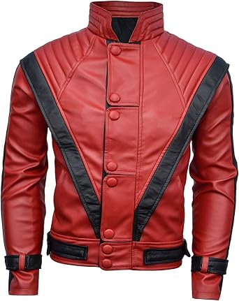 MJ Thriller Leather Jacket Thrilled Concert Cosplay Halloween Costume