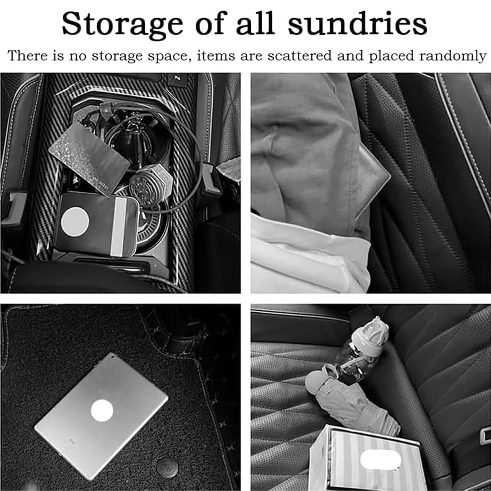 per Citroen DS3 C5 C3 C2 C4 C6, Organizzatore Sedile Auto Protezione Schienale in Pu Impermeabile 6 Multifunzione Universale Tasche Tutte Le Auto,Black