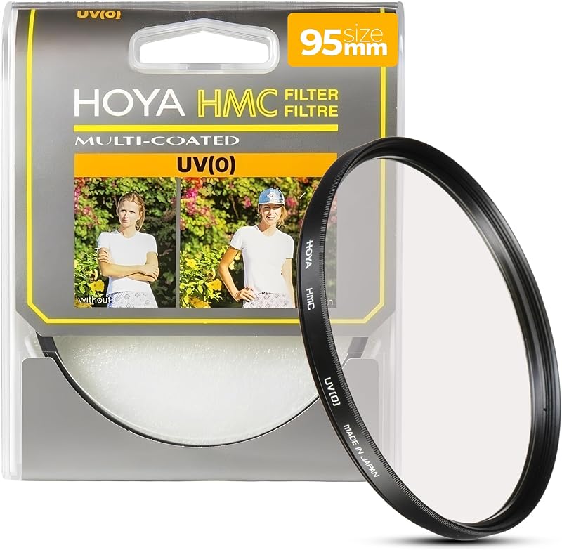 HOYA - Filtro de neblina ultravioleta UV(O) HMC de 95 mm - Filtro protector de lente de cámara para cámaras DSLR y sin espejo - Reduce el deslumbramiento, los destellos y las imágenes fantasma - Filtro de vidrio multicapa para imágenes claras y nítidas