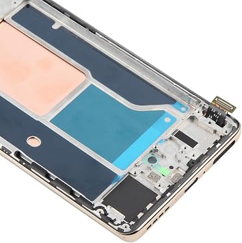 Premium LCD Screen Display Replacement for Infinix Zero 30 4G X6731B AMOLED LCD Screen Digitizer Full Assembly with Frame (Gold)