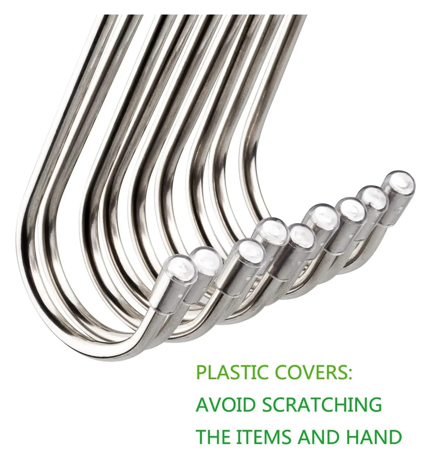 Genérico Ganchos en forma de S acero inoxidable, 5 uds., 6/8/12cm, toallas Metal colgantes for cocina, cuchara, olla, sartén, bolsa planta, taza, ropa(5pcs 12cm)