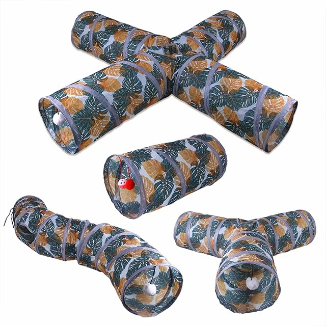 Foto 8 de 8 de CYILPR Juguete para gatos, gran ollapsable para túneles de juego, tubo duradero de 3/4 vías