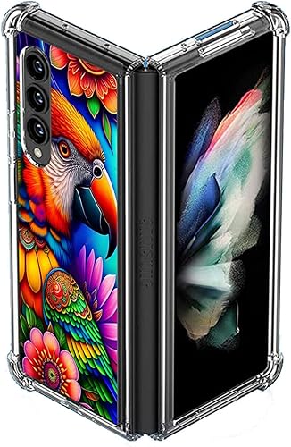 Miniatura 10 de Beaucov Funda para Galaxy Z Fold 4, atrapasueños, protección contra caídas espaciales, a prueba de golpes, carcasa protectora de cuerpo completo de