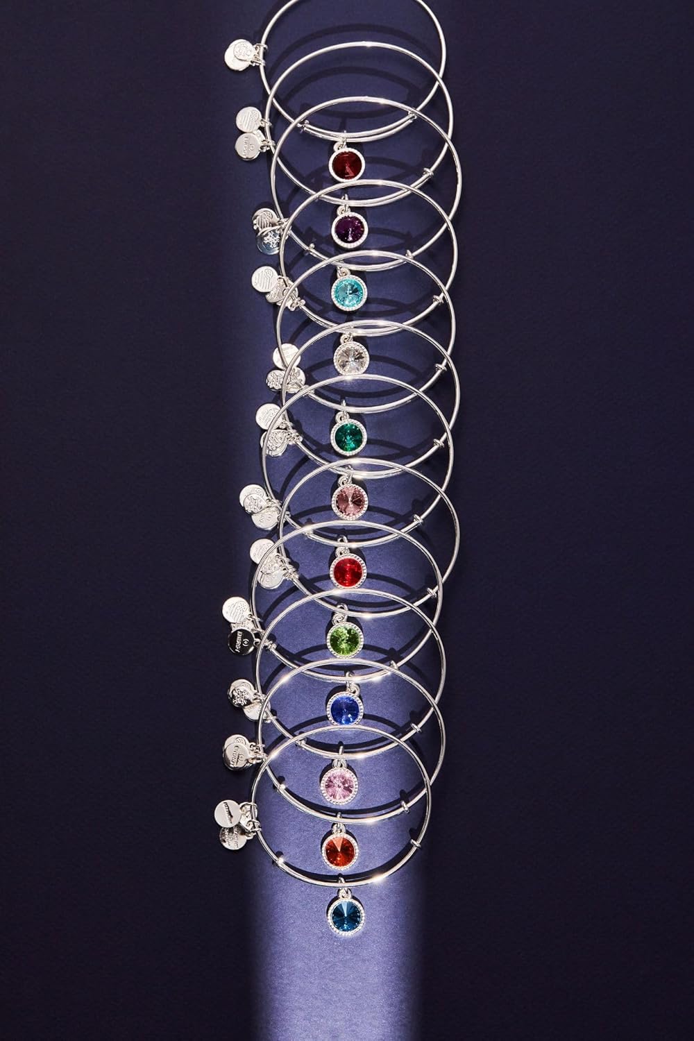 Alex and Ani Birthstones Expandable Bangle for Women, Birthday Crystal Charms, Shiny Finish, 2 to 3.5 in - Image 7