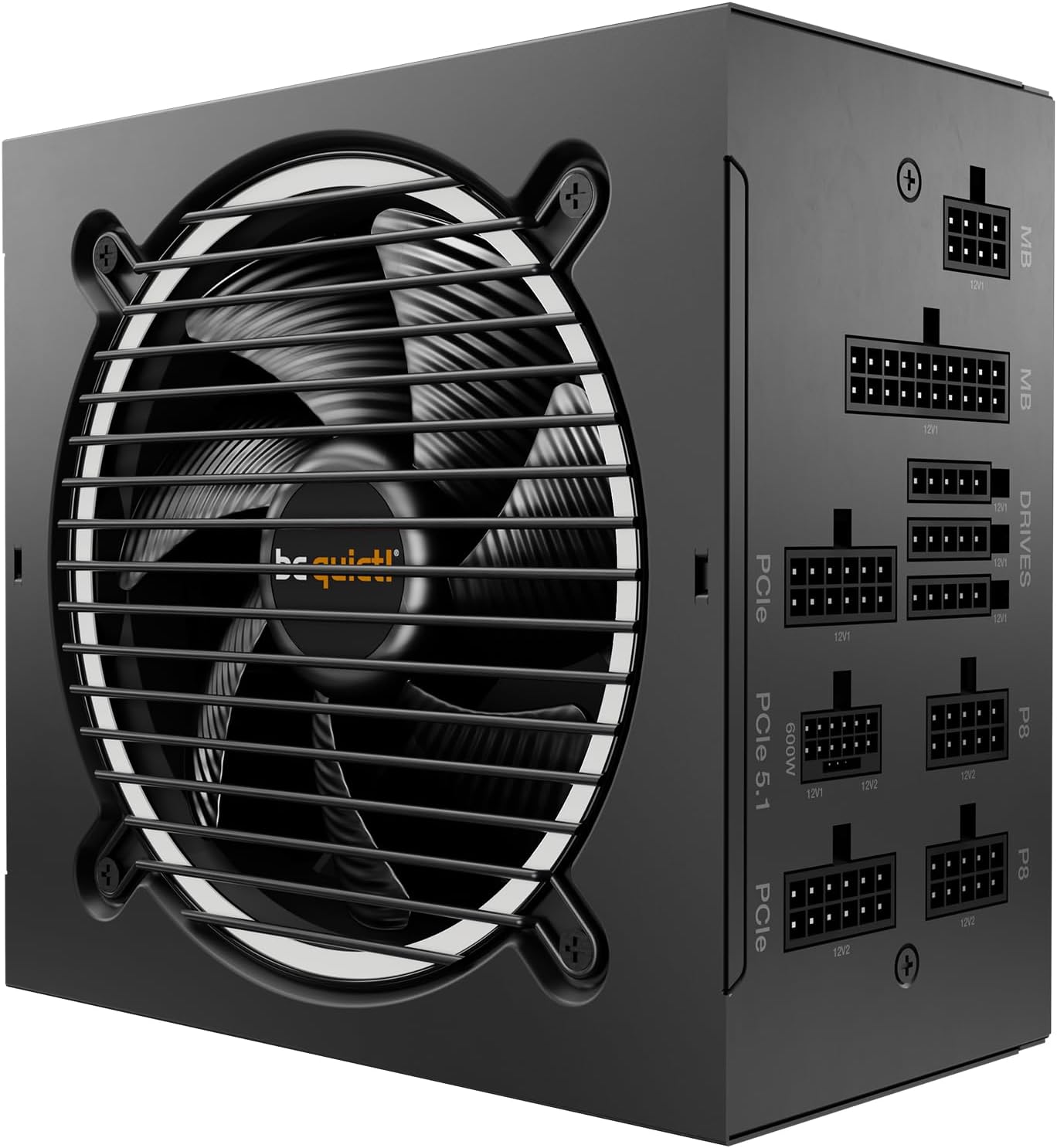 be quiet! Pure Power 12 M 850W power supply, 80 PLUS Gold efficiency, ATX 3.1 PSU with full support for PCIe 5.1 GPUs, exceptionally silent 120mm be quiet! fan, 2 strong 12V-rails, modular cables