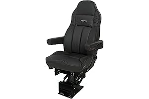 Freightliner Driver Seat: Legacy Silver Air-ride Seat | DuraLeather with D2 Technology - Black