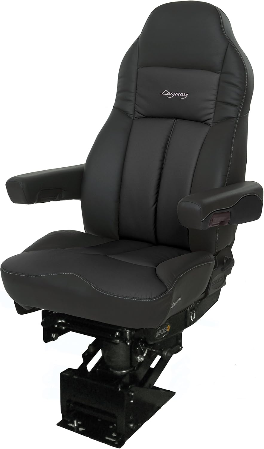 Legacy Silver Air-ride Seat | DuraLeather with D2 Technology - Black