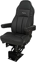 Seats Inc Legacy Silver Air-Ride Truck Seat | DuraLeather D2 Tech High Back Black - Ultimate Driver Comfort