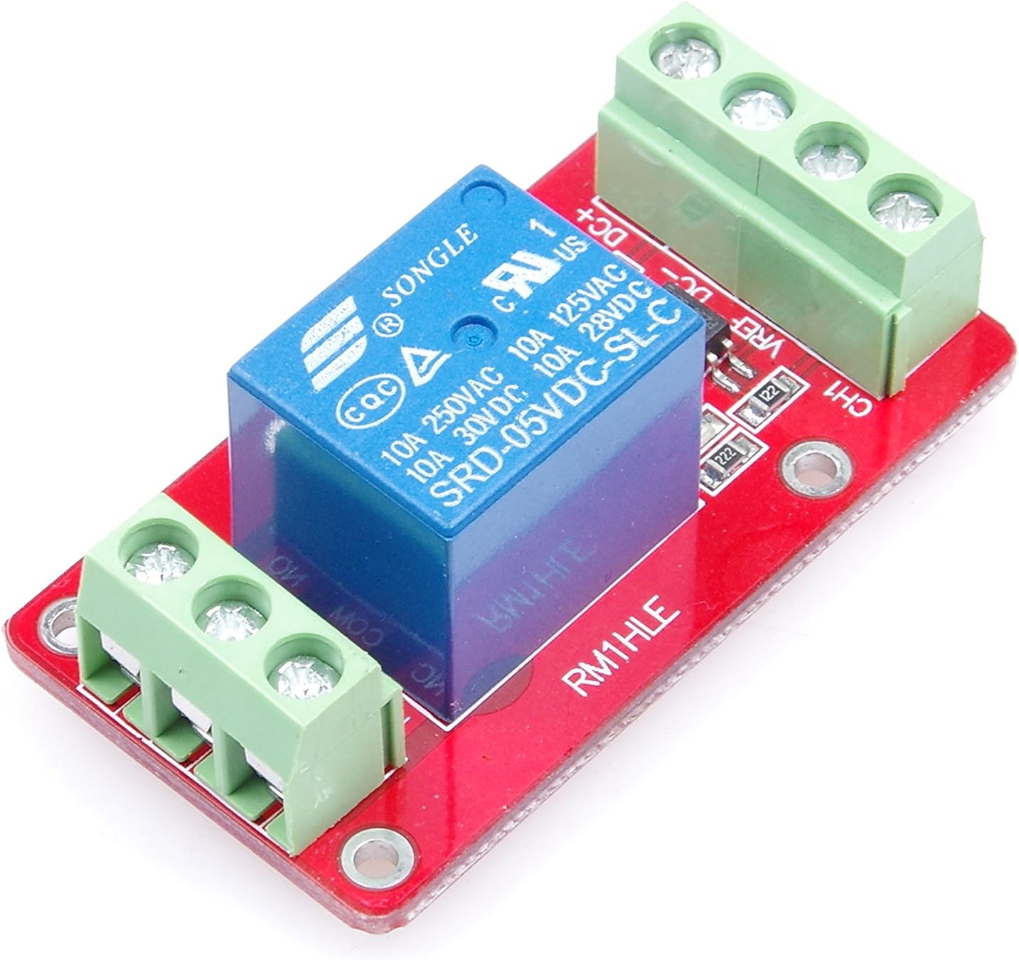 1-Channel Relay Module High Low Level Trigger Optocoupler Isolation With Indicator light (5V)