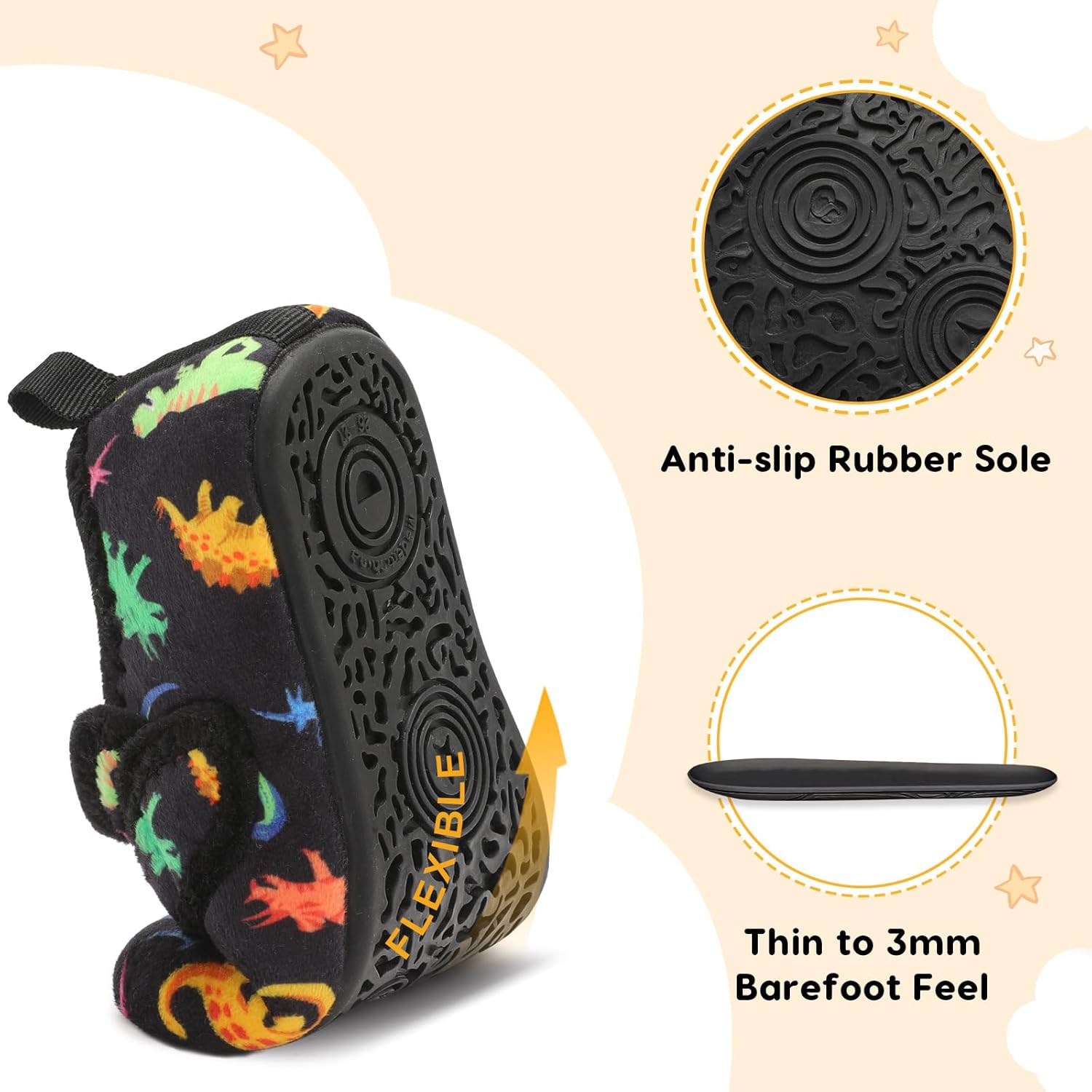 LeIsfIt Toddler Slippers Boys Girls House Shoes Soft Warm Kids House Slippers Slip on Cozy Bedroom Sock Shoes Non-slip Indoor Outdoor Slipper Shoe - Image 6