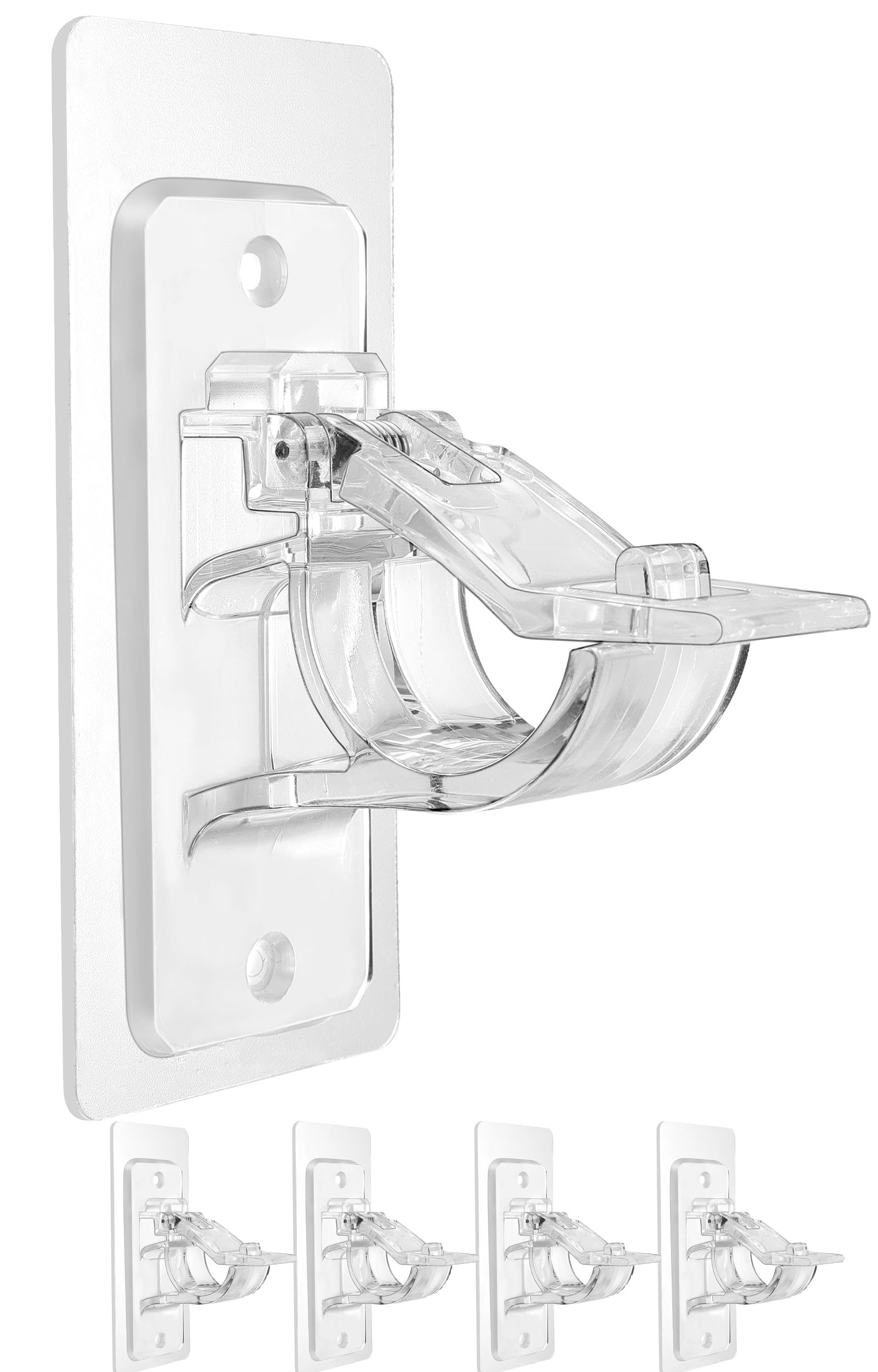 4Pack Curtain Rod Holders, No Drilling Needed Self