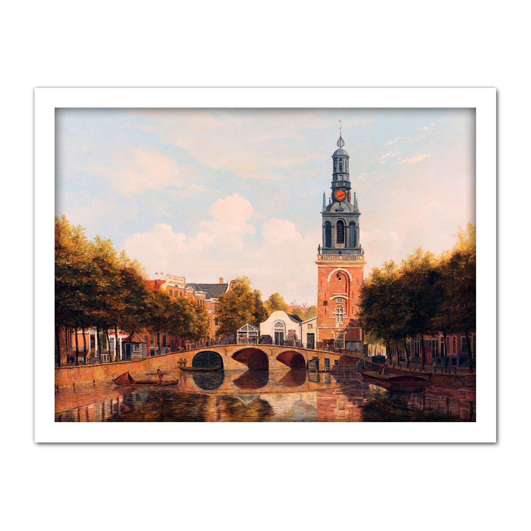 Artery8 Cate Jan Roodenpoortstoren Amsterdam Painting Artwork Framed Wall Art Print 18X24 Inch