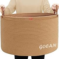 Vista 18 de Cesta de Lavandería Extra Grande 22" X 22" X 14" XXXL Cesta Tejida de Cuerda de Algodón para Mantas Cesta de Almacenamiento con Asas para Sala