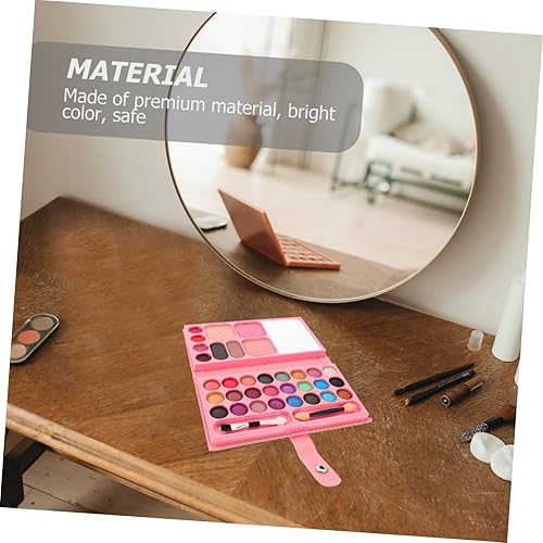 33-Color Kids Eyeshadow Palette Blush for Beginners Portable Makeup Kit for Girls Colorful Eye Shadow Cosmetic Set