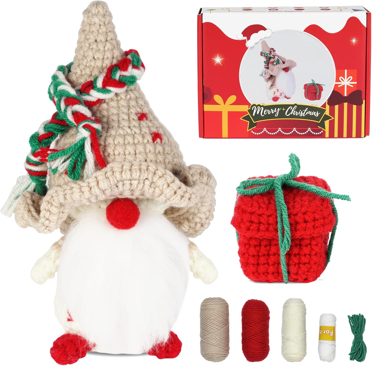 LIMYIOM Christmas Crochet Kit for Beginners, Christmas