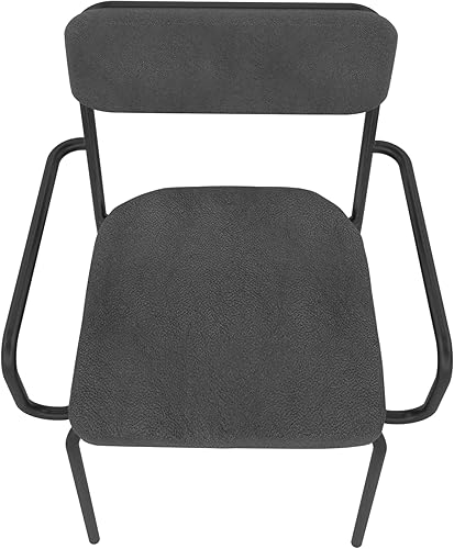 Miniatura 7 de Manhattan Comfort Whythe - Silla de comedor moderna de piel sintética, diseño simple, color negro