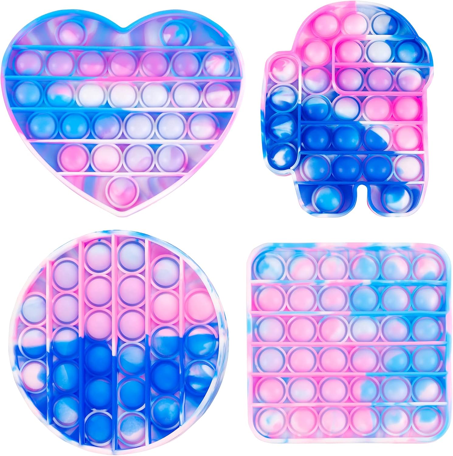 Pop Fidget Rainbow Tye Dye Figetget Sensory Toy Autism Needs Stress Relieve, Blowing,Bubble Game Gift Special for Kids Teen Adult : Toys & Games