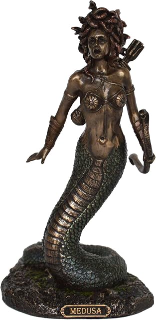 Talos Artifacts Medusa Greek Gorgon Serpent Monster Medousa Snake Lady - Cold Cast Bronze Resin