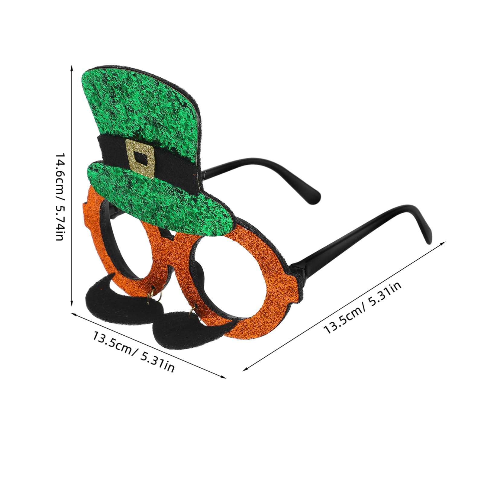 ULDIGI 7pcs Shamrock Patrick's Day Glasses Irish Theme Festival Leprechaun Party Decorative Eyewear