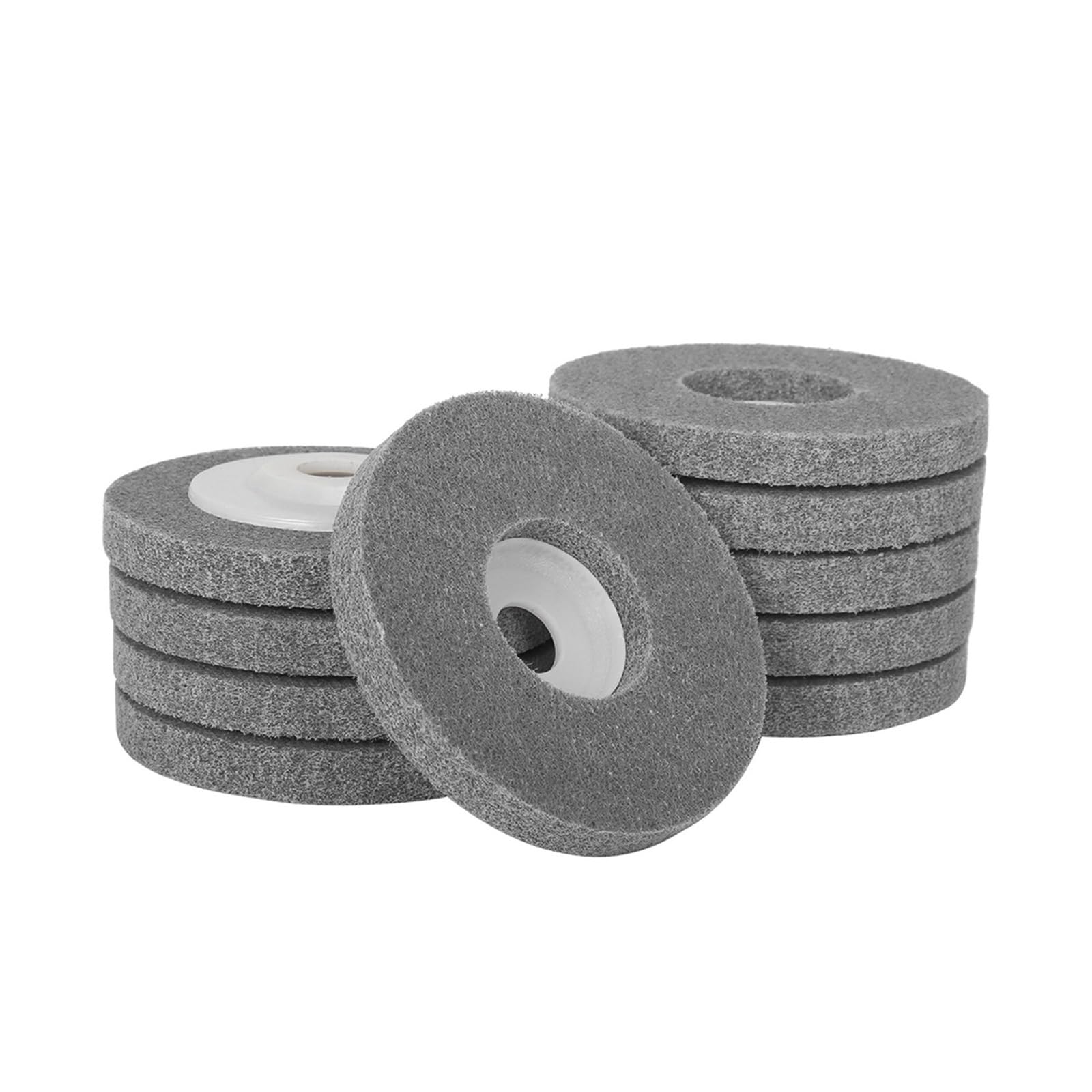 Mola lucidante per smerigliatrice da banco, Disco for lucidatura in feltro for smerigliatrice angolare, disco for in lana da 4 pollici, for metallo, marmo, vetro, ceramica(10pcs Gray)