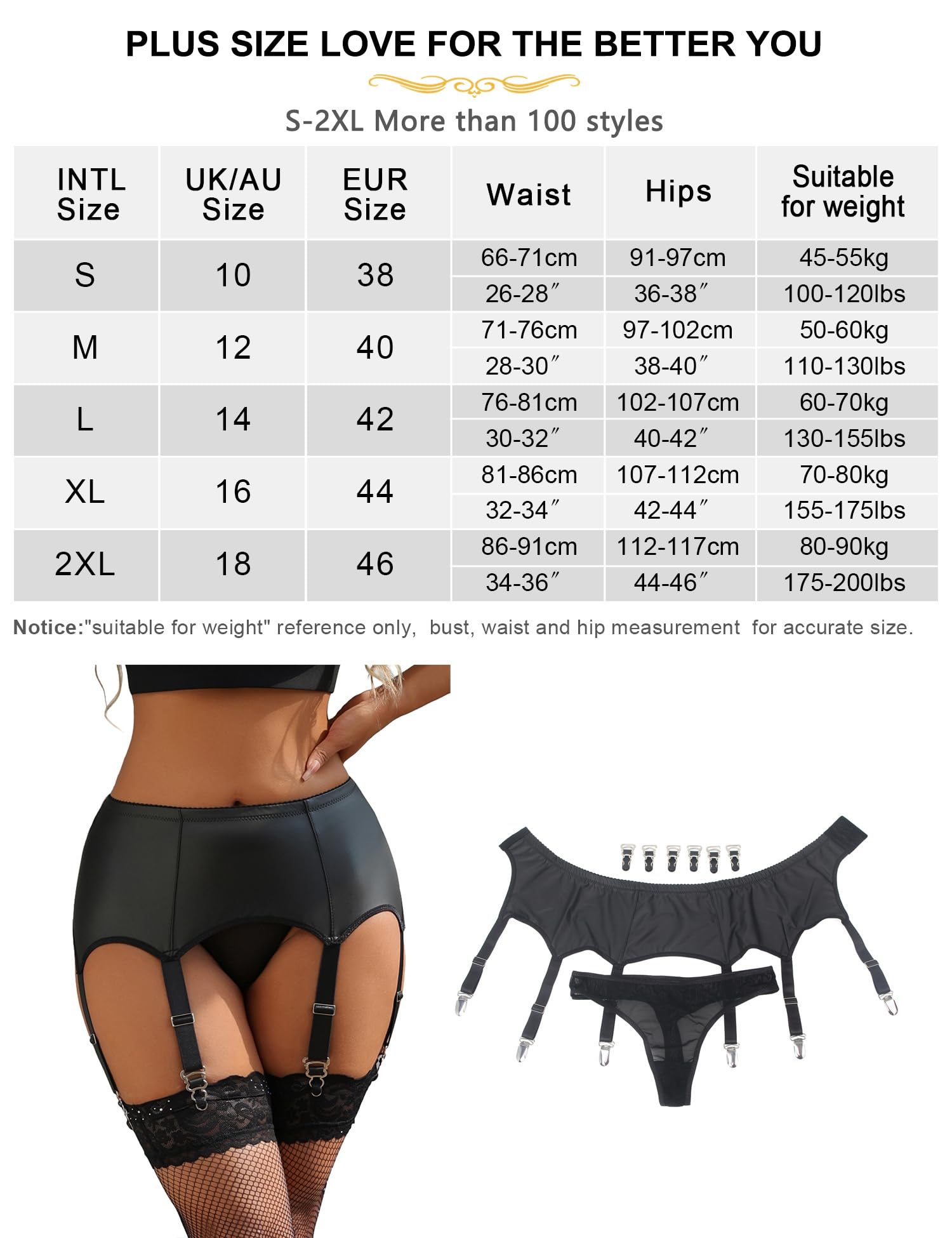 comeondear Reggicalze Donna Hot Curvy Vita Alta Reggicalze con Perizoma Sexy Taglie Forti con 6 Bretelle Regolabili Guepiere per Calze Autoreggenti Giarrettiera Intimo con 12 Clip Rimovibili