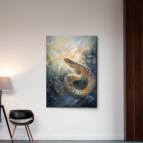 Miniatura 6 de Nautical Print on Canvas for Wall Decor, Ocean Fish Manta Ray Canvas Wall Art, Beach Print for Wall Hang, Turquoise Coastal Pictures Wall Decor,