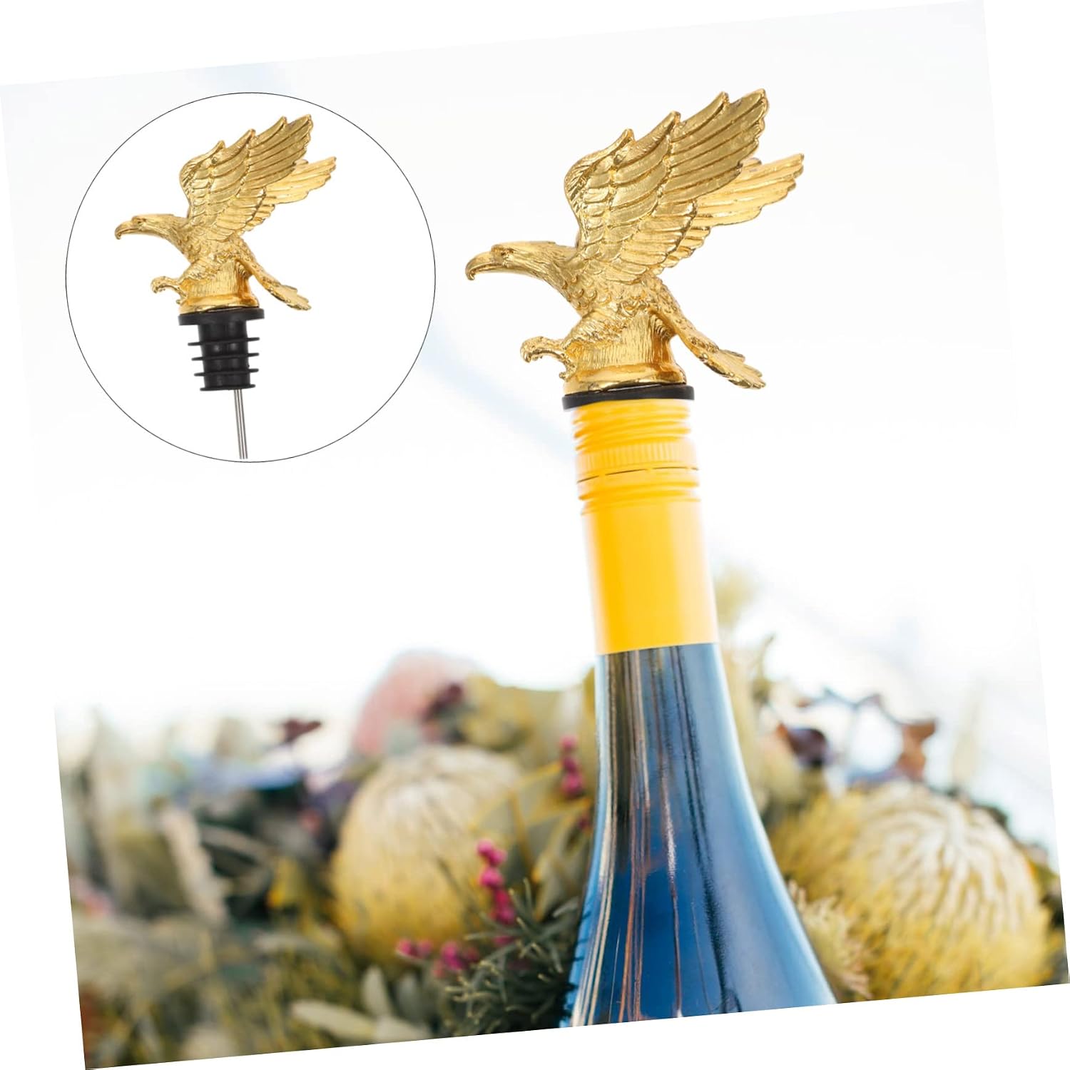 Luxshiny 1pc Wine Pourer Alloy Wine Spout Seal Stylish and Reusable for Home Bar and Parties