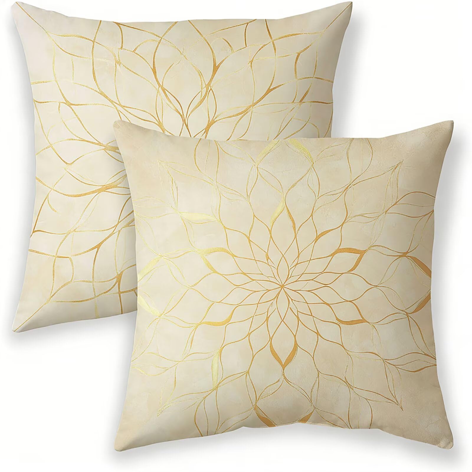 Housse de coussin 70x70 cm beige lin taies d'oreillers lot de 2 lj-499