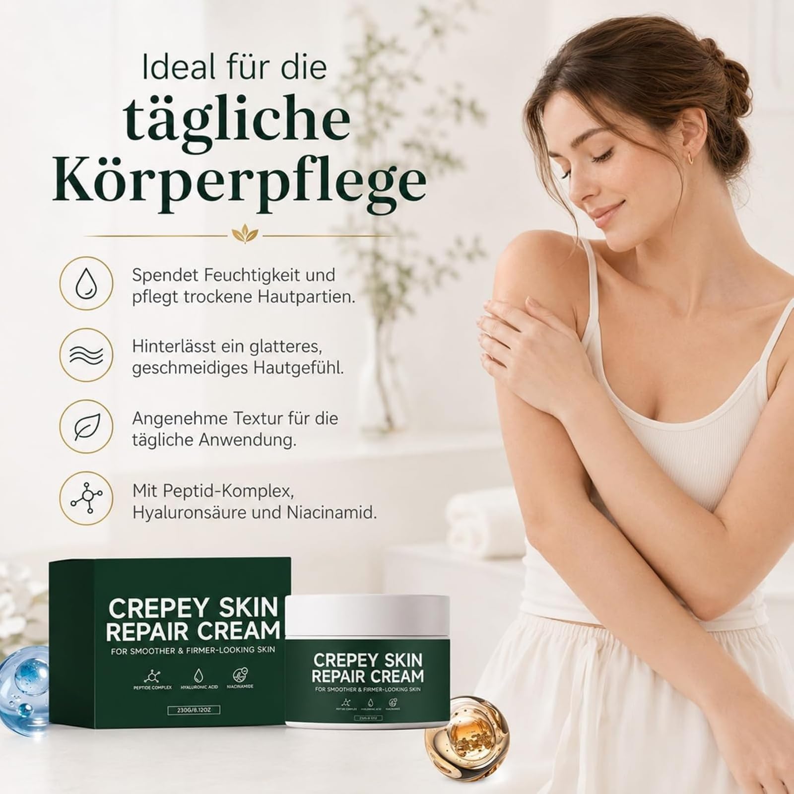 Creepy Skin Repair Cream Original für Empfindliche Haut | Hautbarriere Stärkung,Beruhigende Tages und Nachtcreme