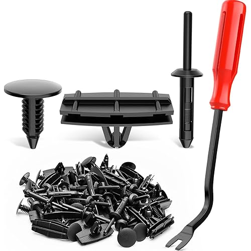 Nilight 60PCS Blind Rivet Fender Flare Rocker Moulding Clip Bumper Shield Retainer Clip Assortment 6506007AA 68039280-AA 6030441 for Jeep Wrangler Chrysler Ford GMC Bonus Fastener Remover