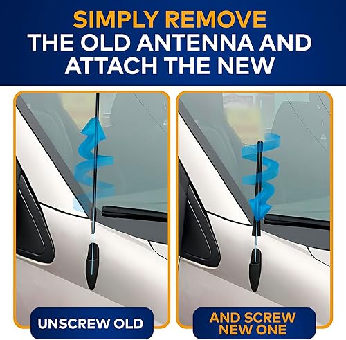 Miniatura 3 de 7 mástiles de antena externa negra para Toyota Sienna 2004-2015 – Reemplazo de antena automotriz para automóviles, camiones y SUV – Compatible con