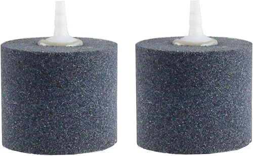 AQUANEAT Paquete de 2 piedras de aire para acuario de 2 x 2 pulgadas, difusor de burbujas aireadoras, accesorios de bomba de aire para hidropónico,