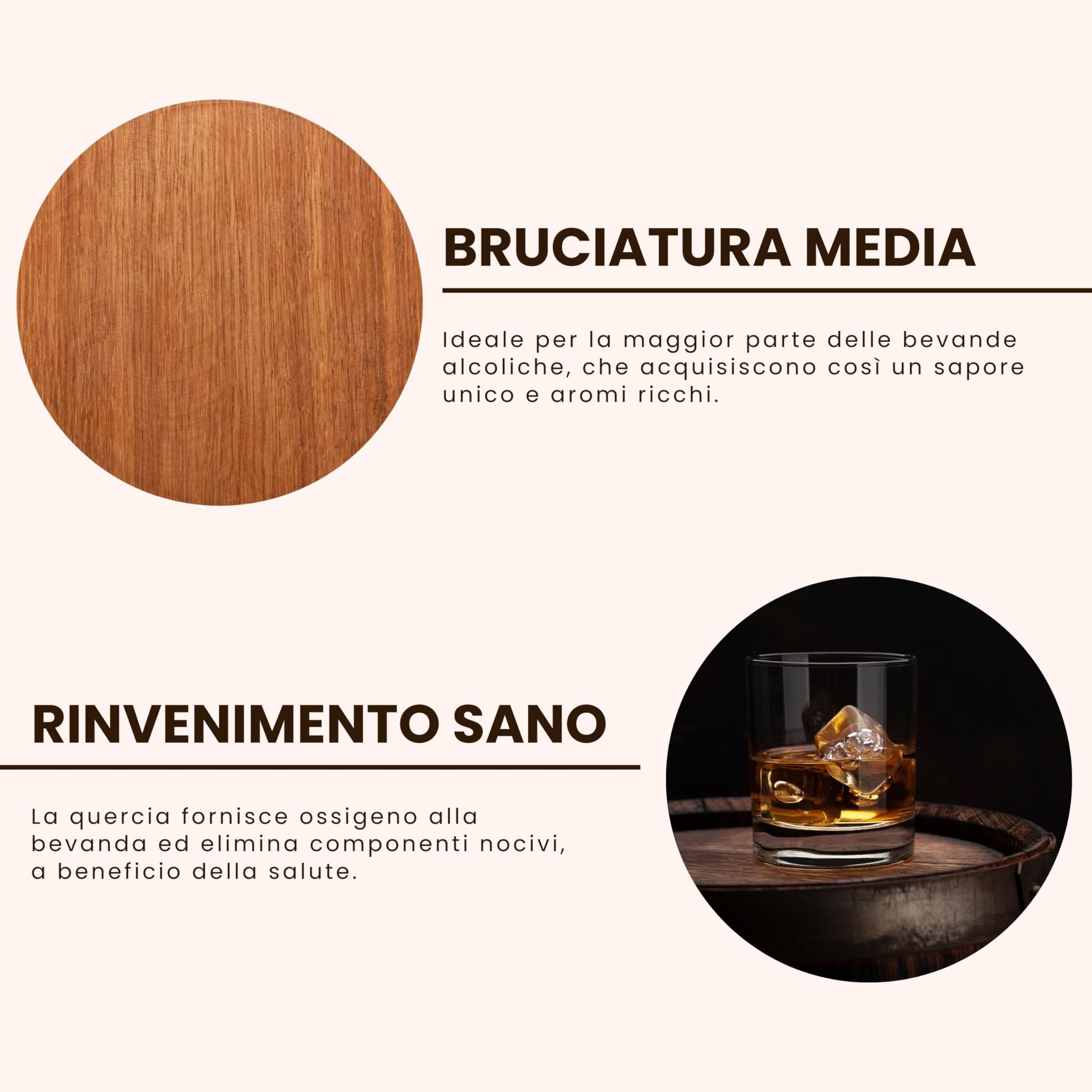 Botte in Legno 10L - Botte per Vino in Rovere - Botte Legno per Alcol - Barile Legno con Dosatore in Legno - Botti in Legno 10 Litri per Whisky - Ideale per Degustazioni o Come Regalo