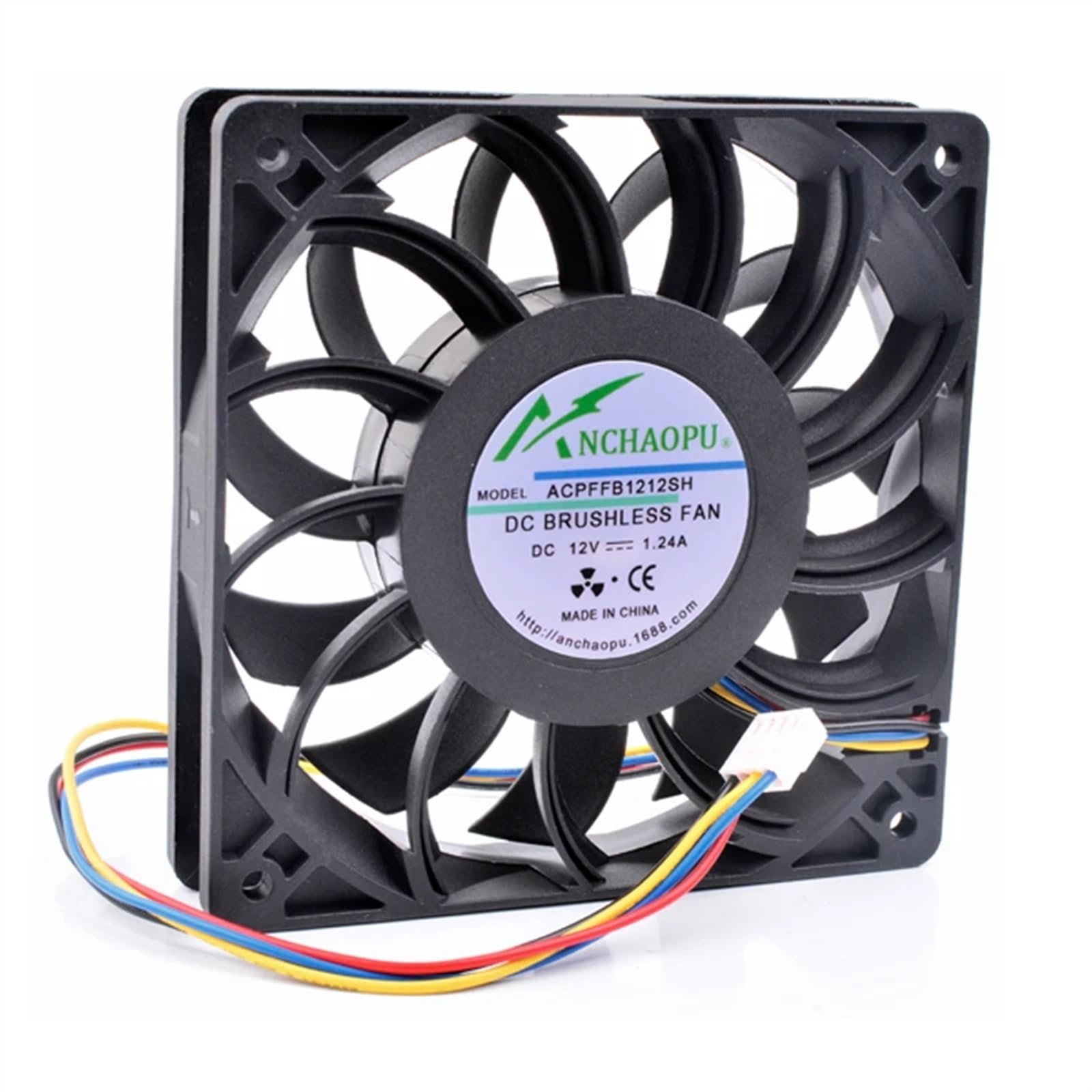 FCARUMIQP FFB1212SH 12cm 12025 120mm Fan DC12V 1.24A 4 Lines pwm high Speed Server Chassis Cooling