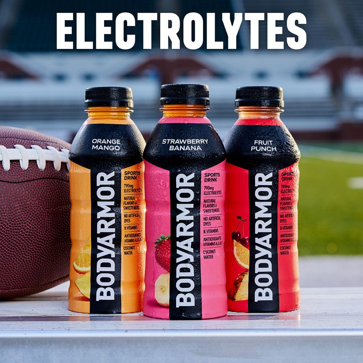 BODYARMOR Sports Drink, Fruit Punch, Electrolyte Drink Hydration, 16 Fl Oz Bottles (12 Pack), Flavored Coconut Water with B Vitamins & Antioxidants