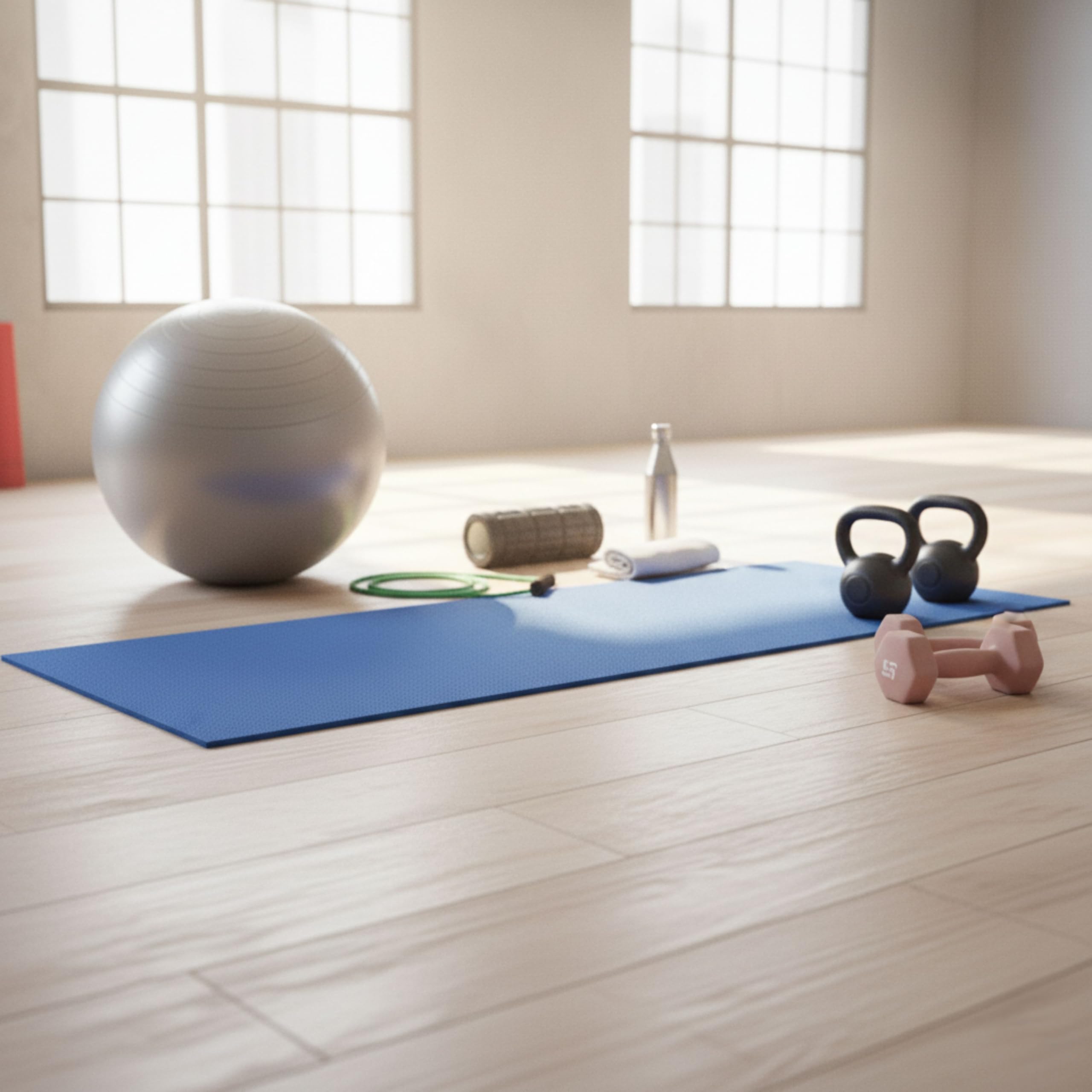 Yasta Tappetino Yoga Antiscivolo in EVA - Materassino Fitness Leggero per Casa e Palestra 173x61cm, Spessore 4mm Ideale per Pilates, Ginnastica, Stretching e Allenamento a Terra - Ecologico e Lavabile