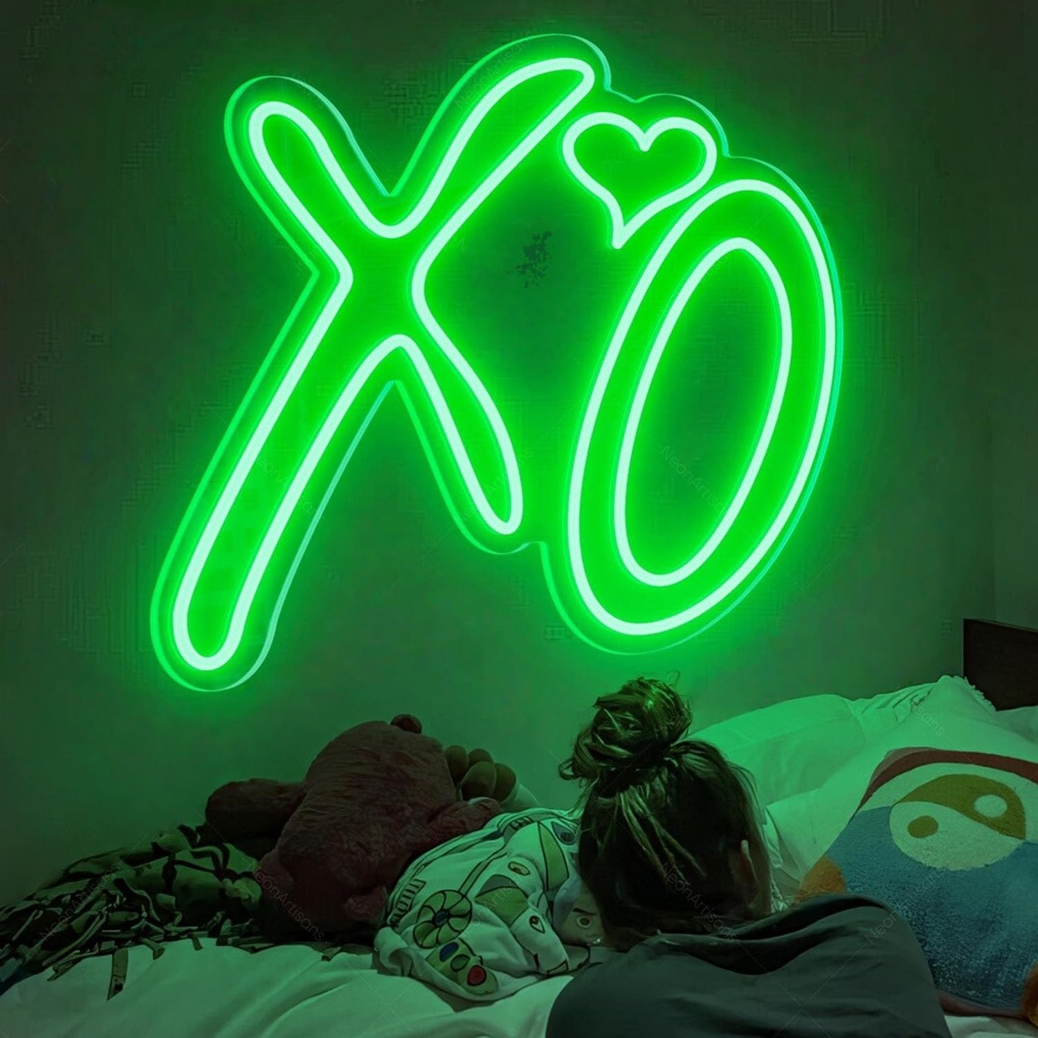XO Neon Sign, Custom Room Neon Decor, XO Heart Led Light Signs Wall Art, Wedding Signs Bedroom Lights,Personalized Gifts