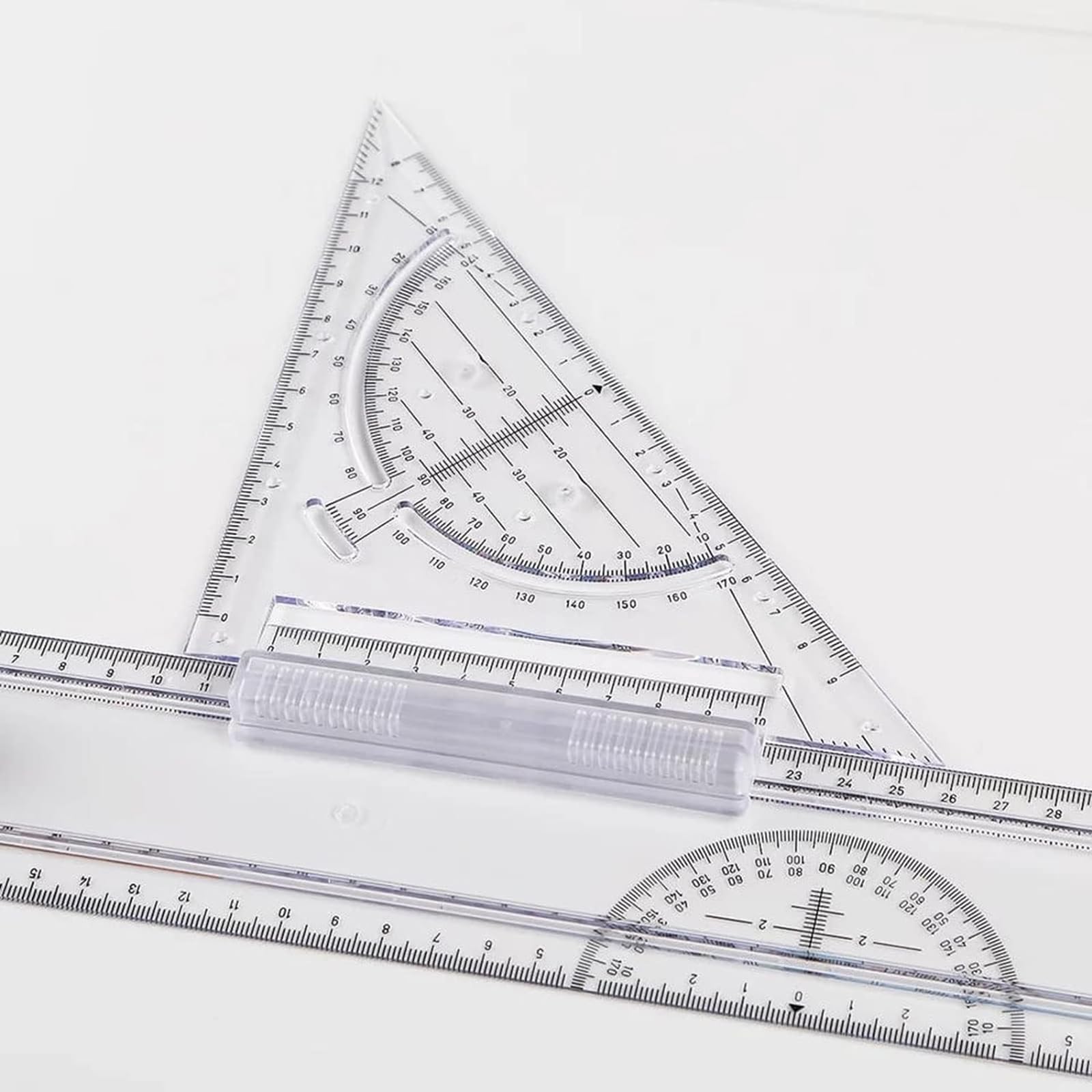 Tragbares magnetisches Zeichentafel, Desktop-Zeichentablett mit Messlineal, einstellbarer Winkel, Papier-Locator für Studenten, Ingenieure, Architekten