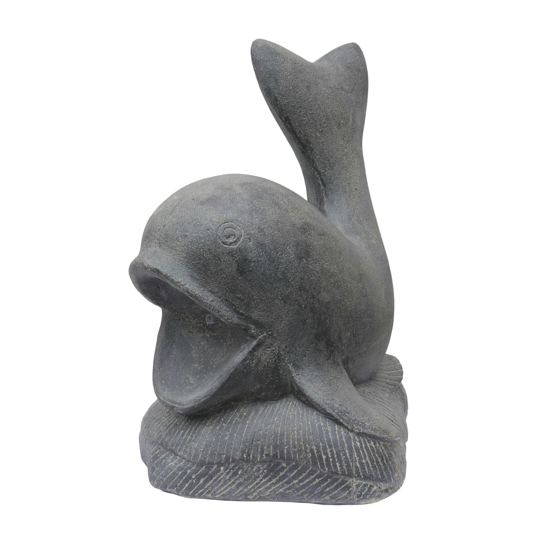 Poisson en pierre de 68 cm statue artisanale haut de gamme pour bassin et jardin résistant au gel