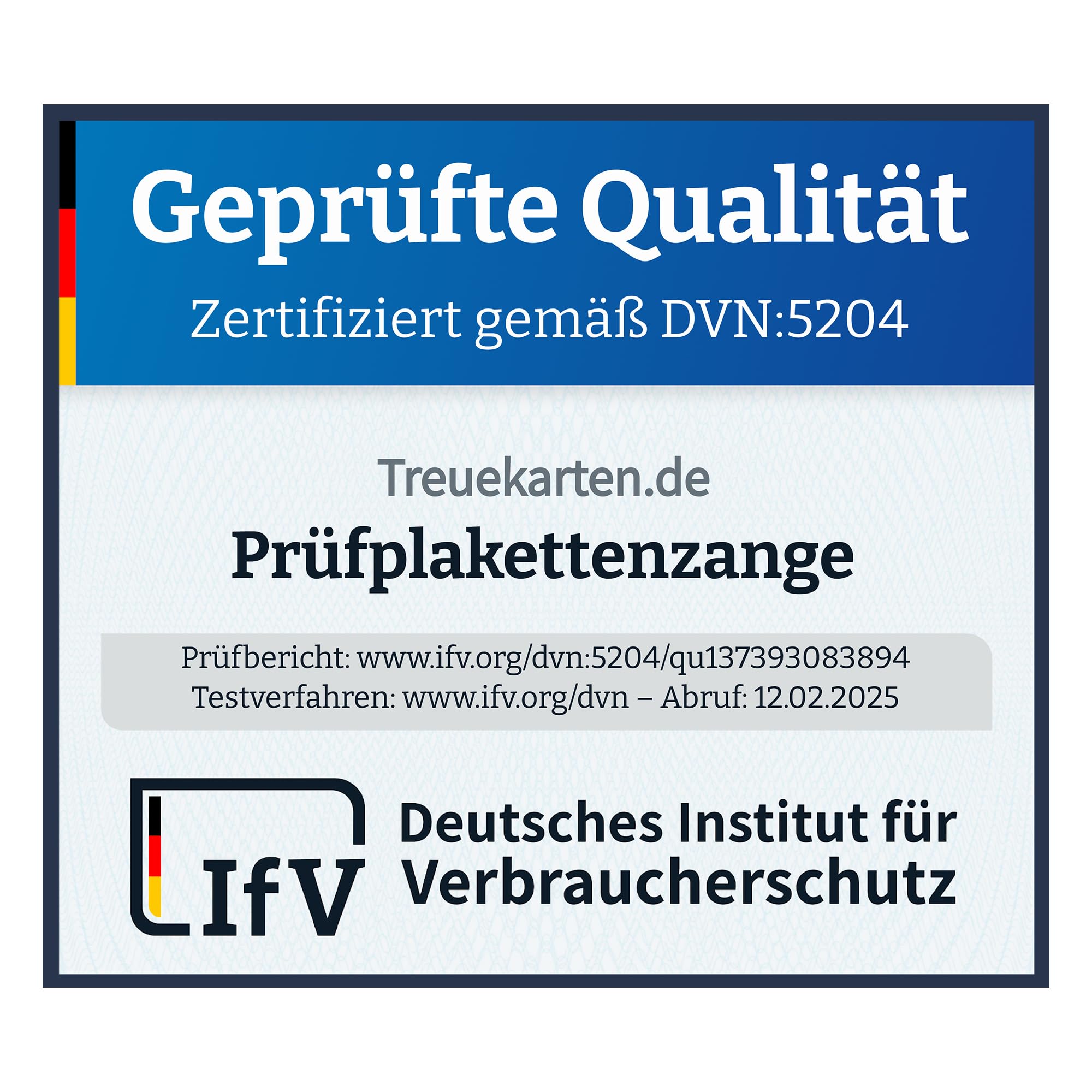 Grundplaketten für Prüfplaketten"nächste Prüfung".