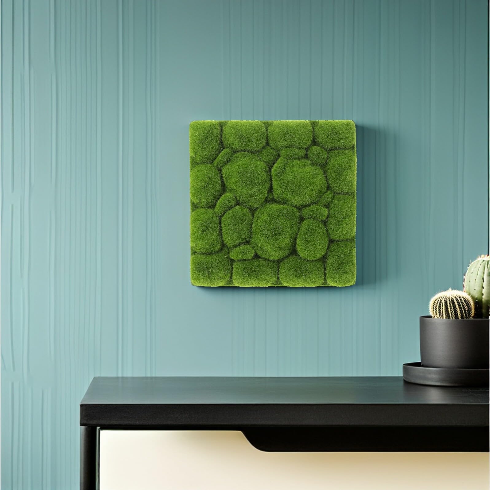 Healifty Grünes künstliches Moos für Pflanzgefäße, 3 Stück, 30 x 30 cm, dekoratives Kunstmoos, Bastelmoos für DIY-Terrarien, Gartenarbeit, Kunst, Wanddekoration, Floristen-Dekor