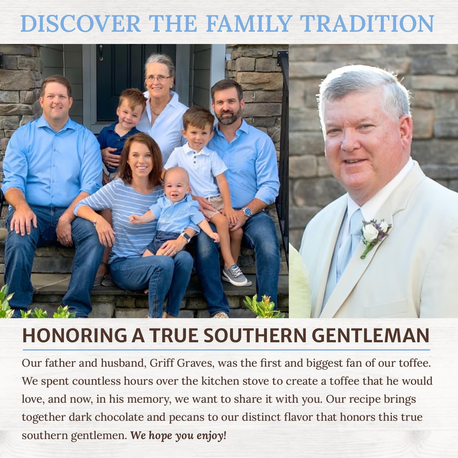 Griff's Pecan Toffee, 4 Dark Chocolate Covered Pecan Toffee Squares Per Box, Traditional English Toffee, Gluten Free, Family Owned (12 Count)