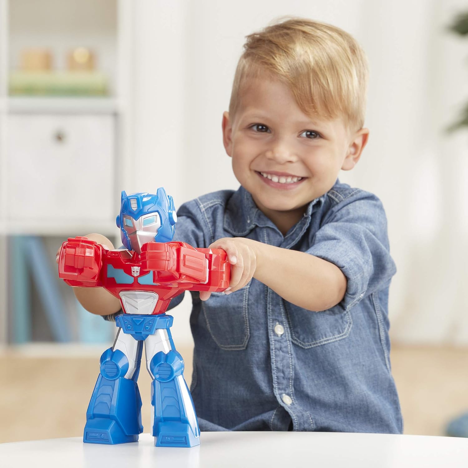 Transformers Optimus Prime Mega Mighties 10" Action Figure, Toys for Kids Ages 3 & Up (Amazon Exclusive) - Image 9