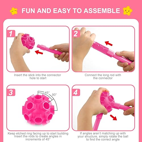 Miniatura 32 de Kit de construcción de fortalezas para niños, juguetes de construcción STEM, regalo educativo para niños y niñas de 3 a 12 años, juego creativo