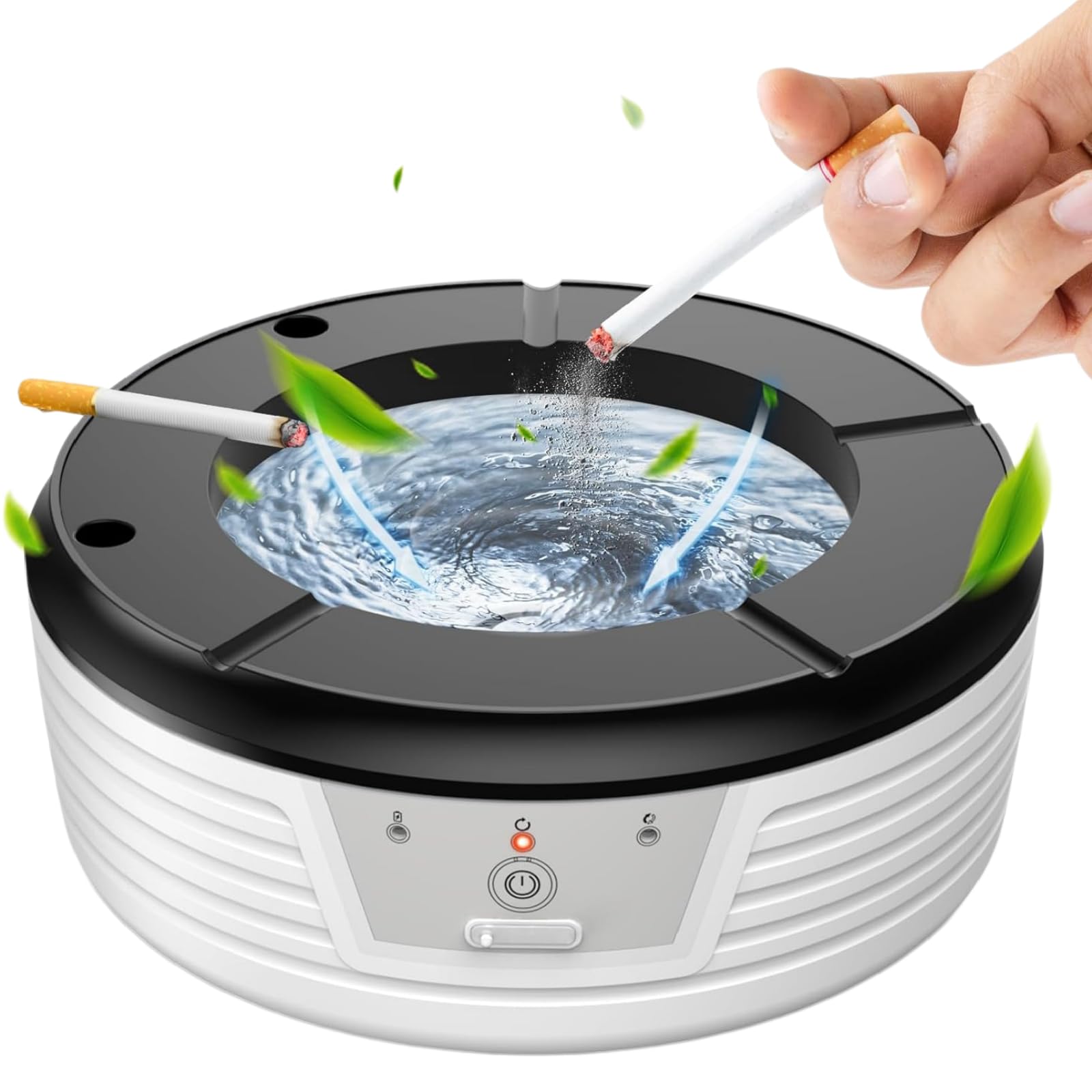 Amazon.co.jp: スマート 水洗い無煙灰皿 煙 水循環 自動感应水洗 副流