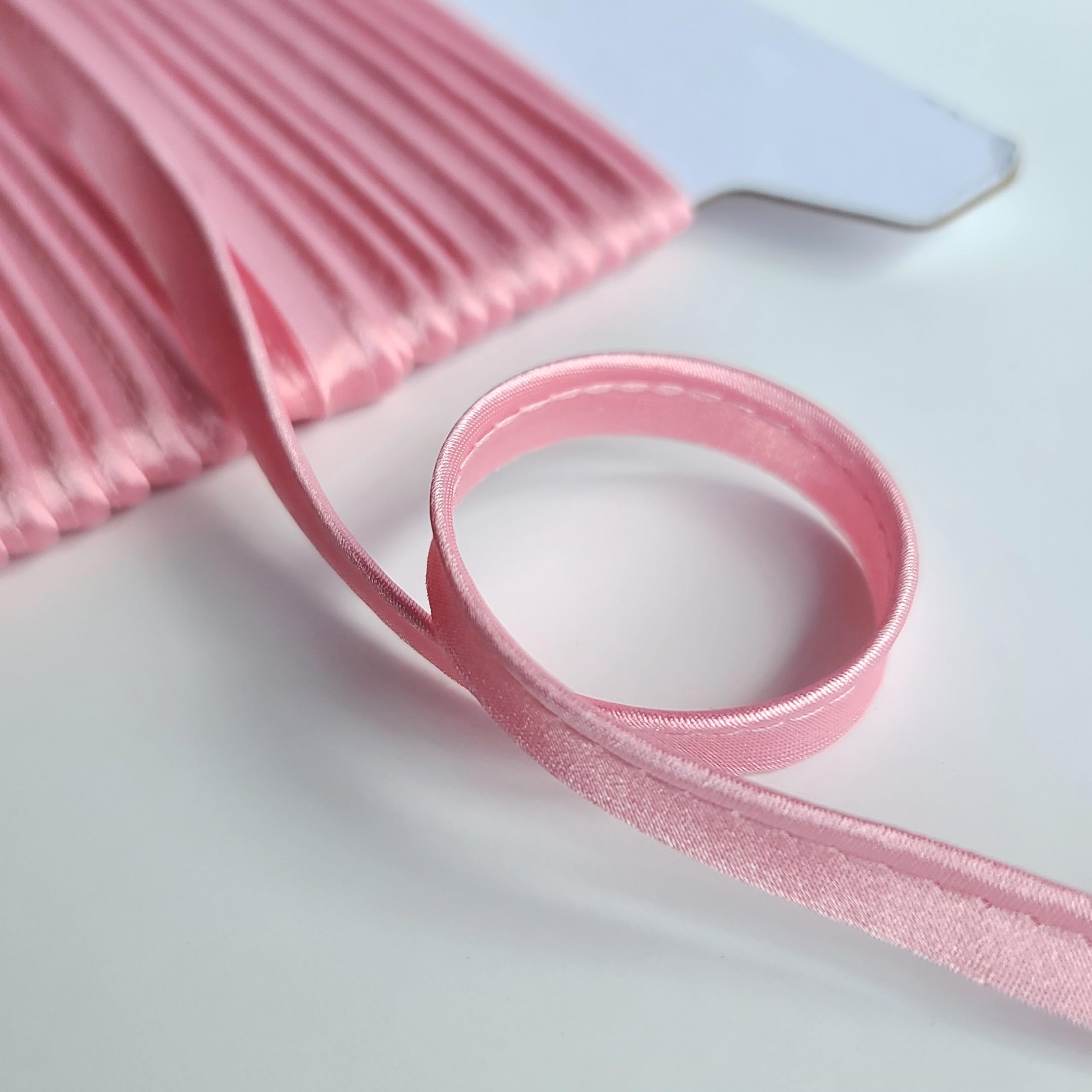 Satin Fabric Covered Flanged Piping Cord – Dressmaking & Garment Sewing Trim – 5 Metre Length