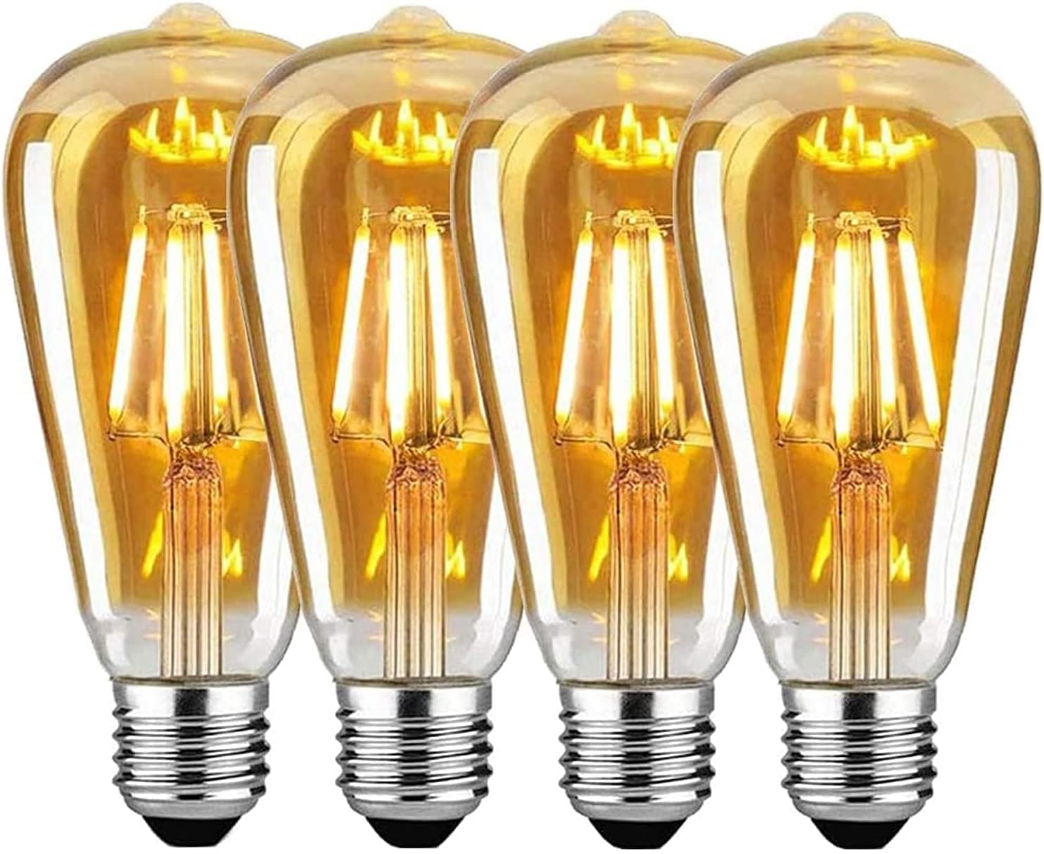 Light Bulb, E27 Base, 4W(40W Equivalent) LED, 470LM Warm White, Antique Style, 1 Pack