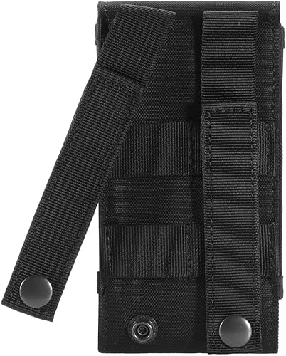 Miniatura 2 de UrvoixTM Bolsa Army Camo Molle negra para funda para celular tamaño L para llevar en el cinturón