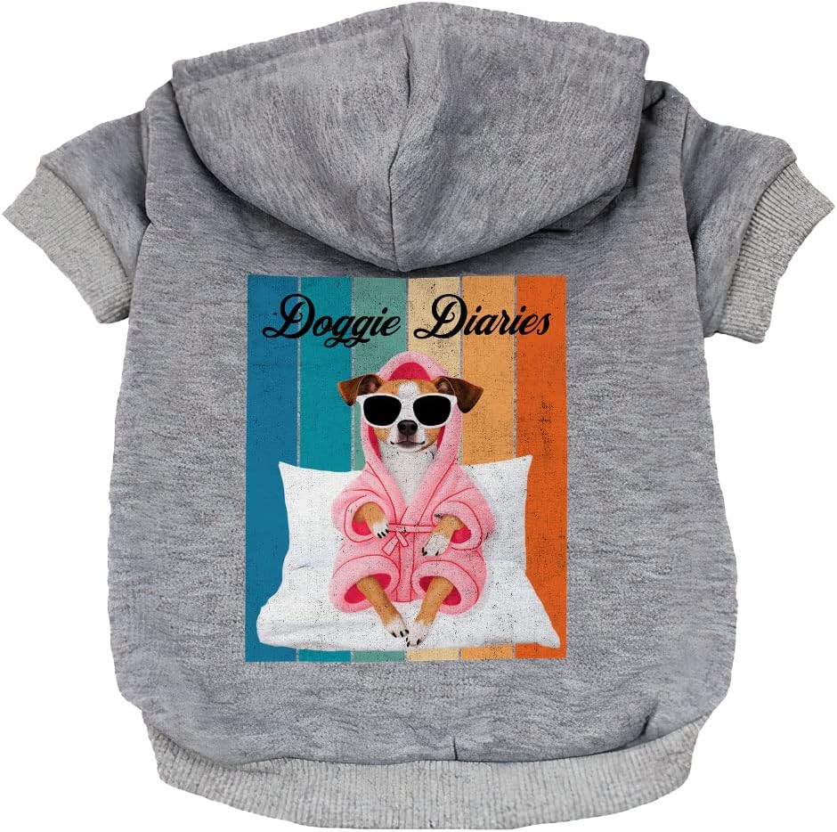 Spa Dog Dog Hoodie - Retro Style - Chihuahua Swag - Black, L